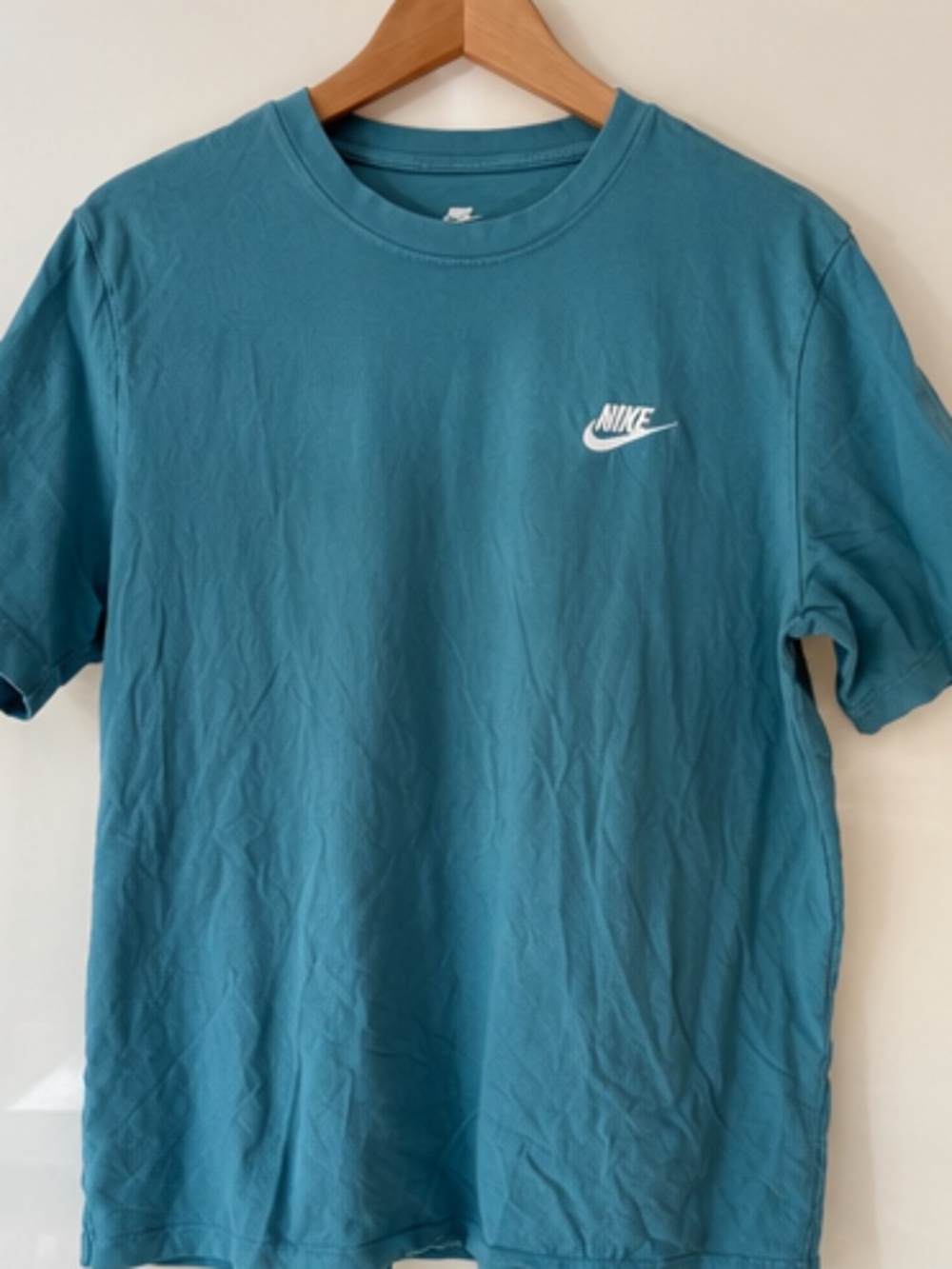 Nike The Nike Tee Men’s Large Teal Blue Embroidered Swoosh T-Shirt
